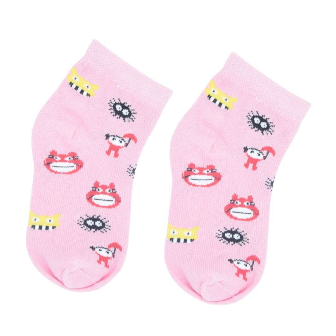 Kids Cartoon Character Ankle Socks – Pink | Soft Cotton Fun Wear - Image 4