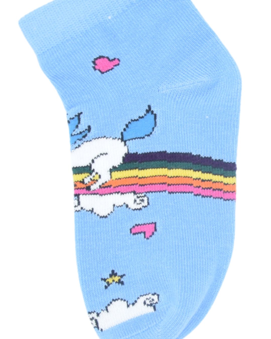 Kids Unicorn Rainbow Ankle Socks – Blue | Magical Cotton Comfort - Image 4