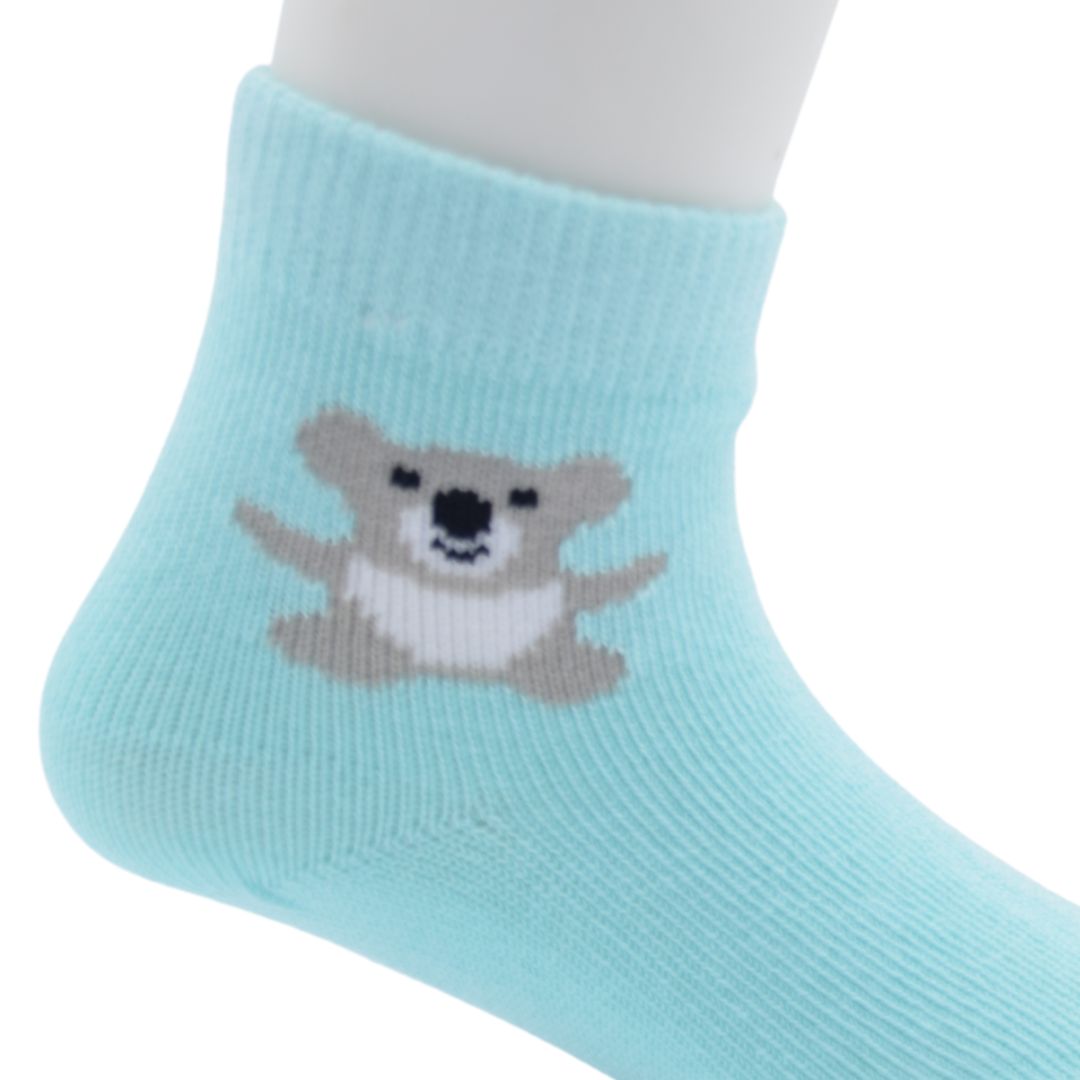 Baby Blue Teddy Bear Ankle Socks - Image 3