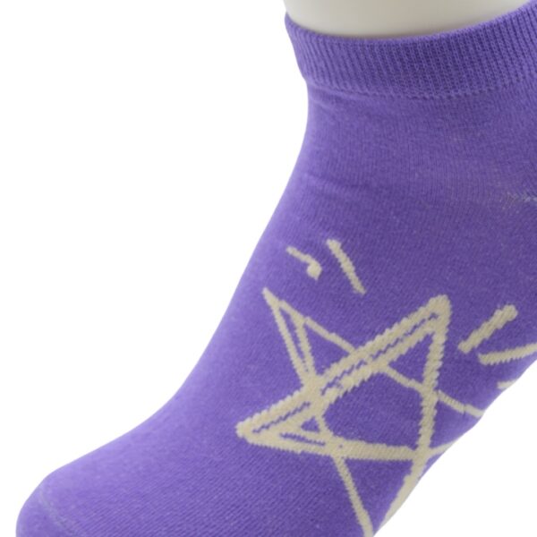 Purple Ankle Socks with Star Design – Soft, Stylish & Comfortable Everyday Wear - Image 4