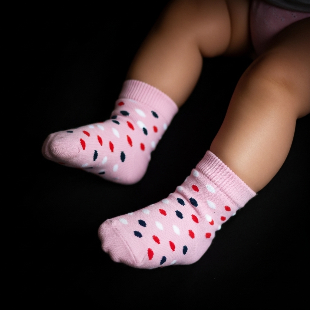 Kids Polka Dot Ankle Socks – Pink | Soft Cotton Everyday Wear