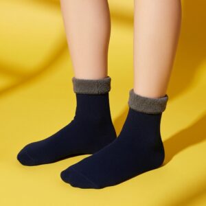 Fleece-Lined Ankle Socks – Classic Navy
