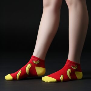 Red Banana Design Ankle Socks – Fun & Playful Style