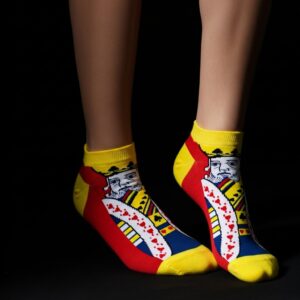King of Cards Ankle Socks – Playful & Bold Style