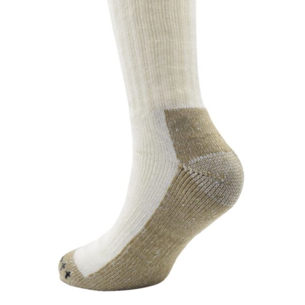 Thermal Wool Blend Knee-High Socks – Beige & Cream - Image 2