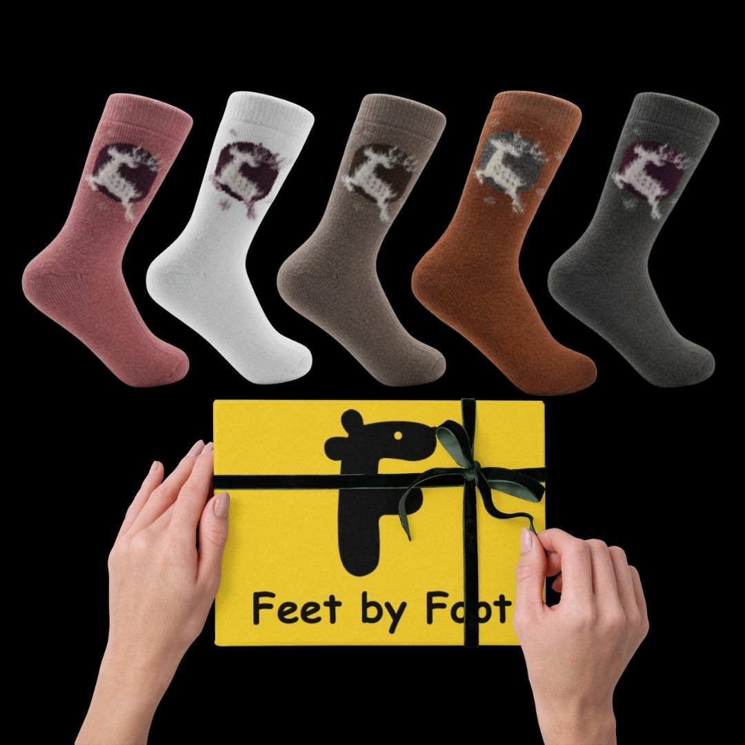 Reindeer Socks – 5 Pair Premium Winter Pack (Unisex)