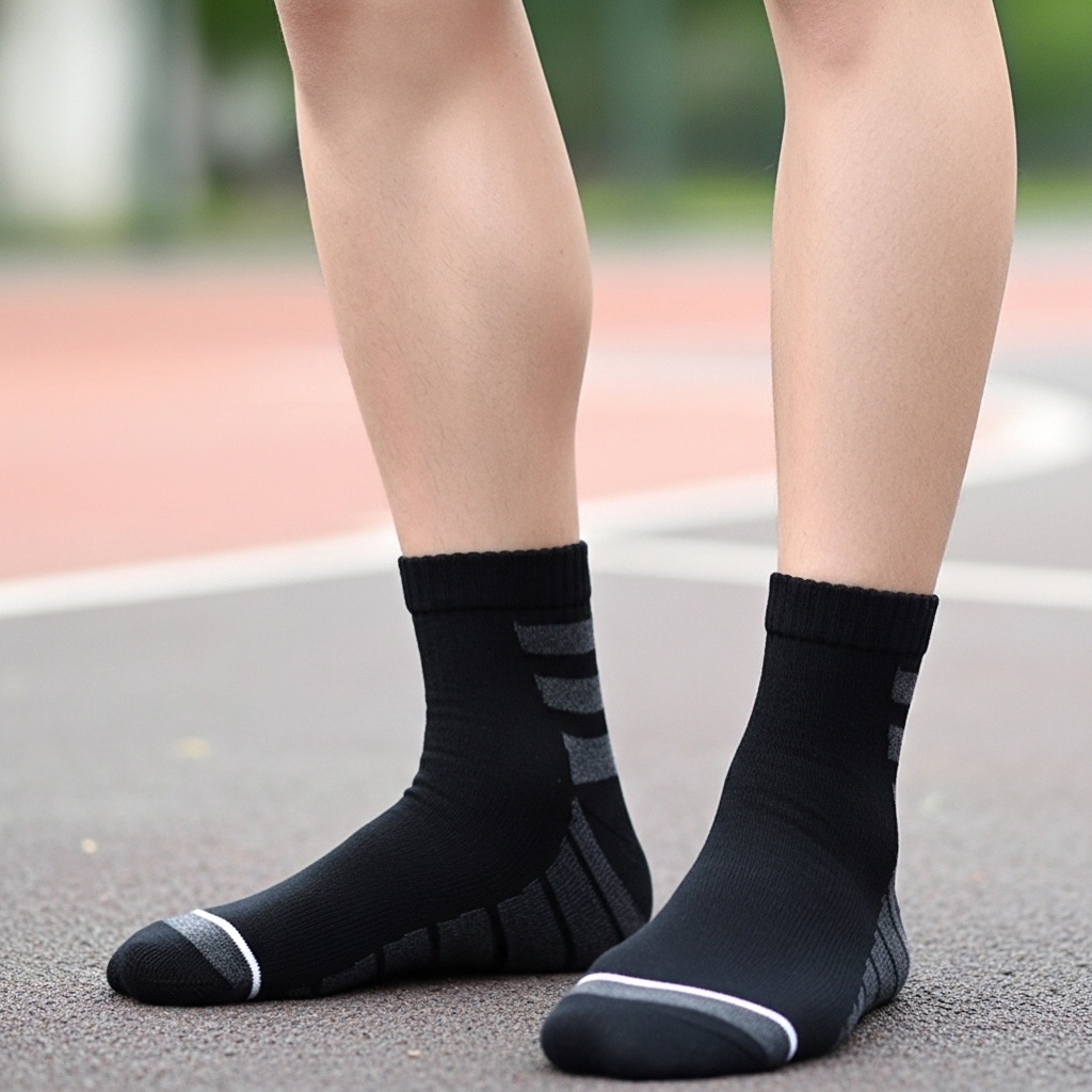 Feet by Foot Premium Ankle Socks – Pack of 2 (Grey & Black) - Image 3