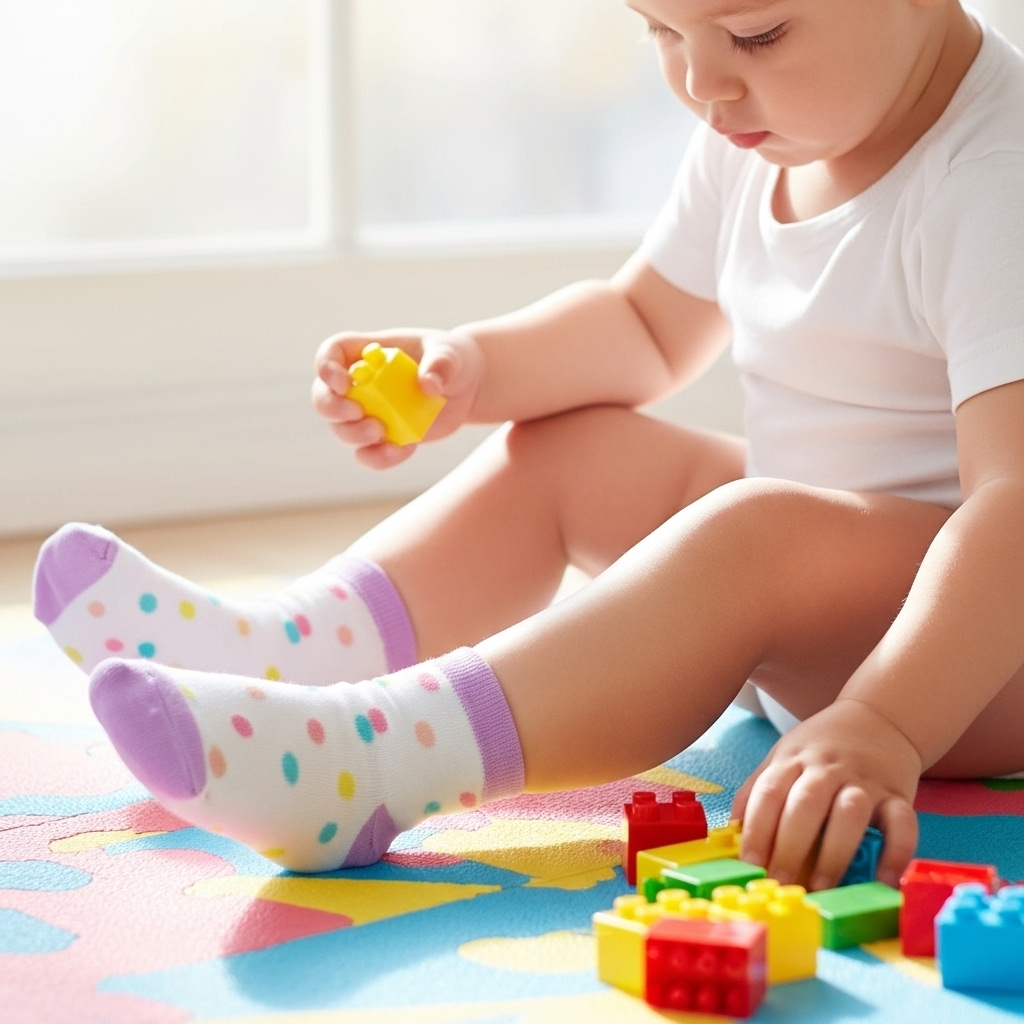 White Ankle Socks with Pastel Polka Dots – Soft & Cute Everyday Wear