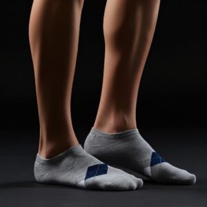Light Grey Argyle Low-Cut Socks – Subtle Style, Everyday Comfort