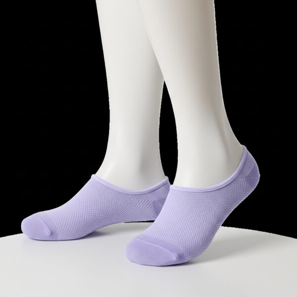 Lilac Low-Cut No-Show Socks – Lightweight & Everyday Comfort - Image 4