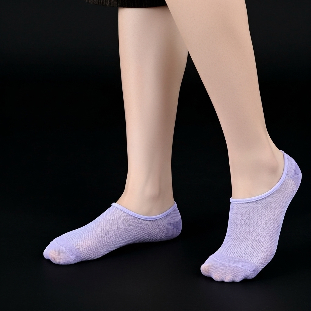 Lilac Low-Cut No-Show Socks – Lightweight & Everyday Comfort
