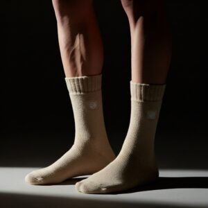 Premium Beige Woolen Crew Socks – Soft & Comfortable Daily Wear