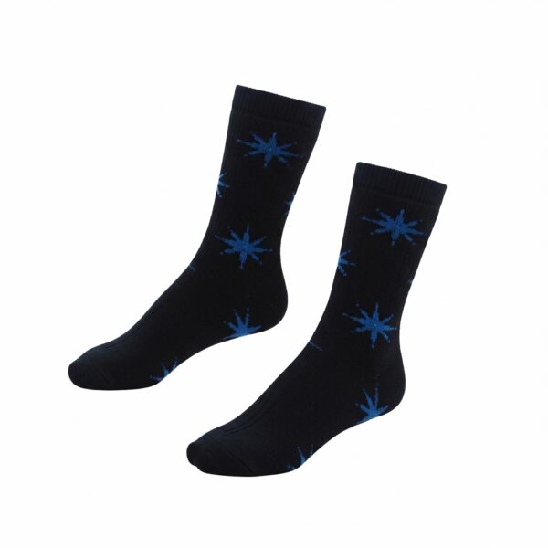 Black Star Pattern Crew Socks – Cozy & Stylish Everyday Wear - Image 3