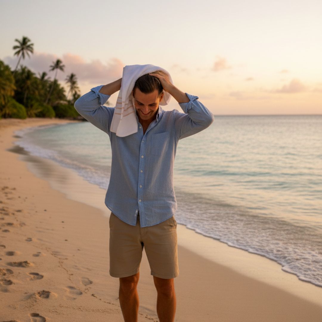 Quick Dry Cotton White Bath Towel with Elegant Stripe Design – 580 GSM, Large Size 140×70 cm, Ultra Soft & Super Absorbent - Image 4