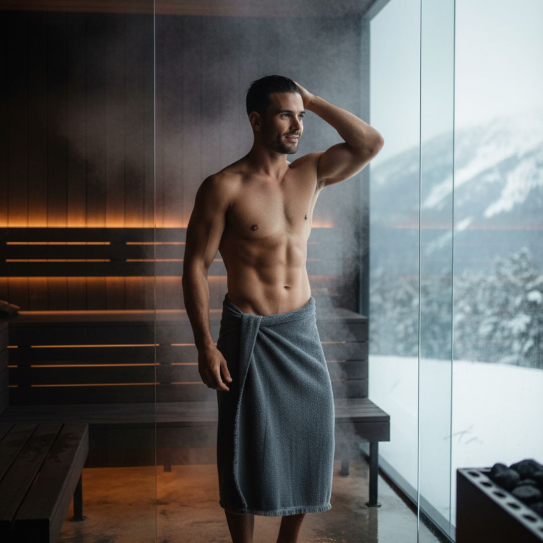 Quick Dry Charcoal Grey Textured Cotton Bath Towel – 685 GSM Extra Large (145×80 cm) Ultra Soft & Super Absorbent - Image 4