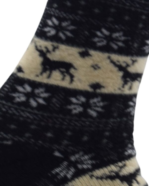 Winter Reindeer Pattern Woolen Socks – Cozy Warm Thermal Socks - Image 3