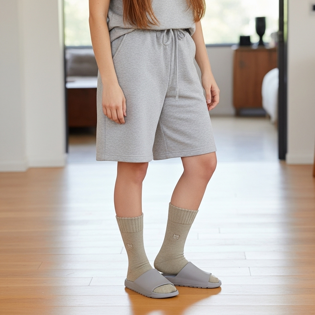 Premium Beige Woolen Winter Socks – Soft, Warm & Stylish Comfort Wear