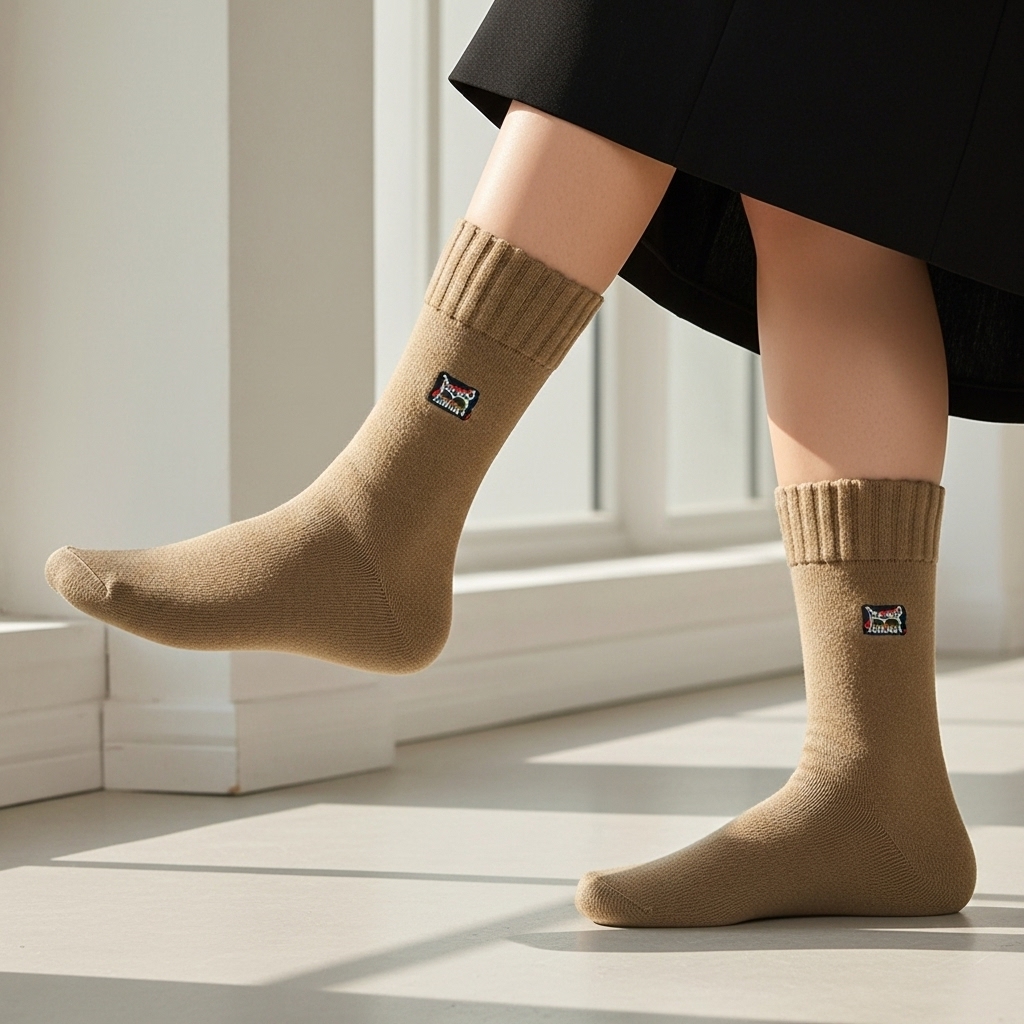 Premium Brown Woolen Winter Socks – Soft, Warm & Cozy Daily Wear