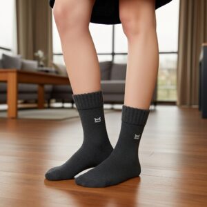 Premium Dark Grey Woolen Winter Socks – Thick, Warm & Soft Daily Wear