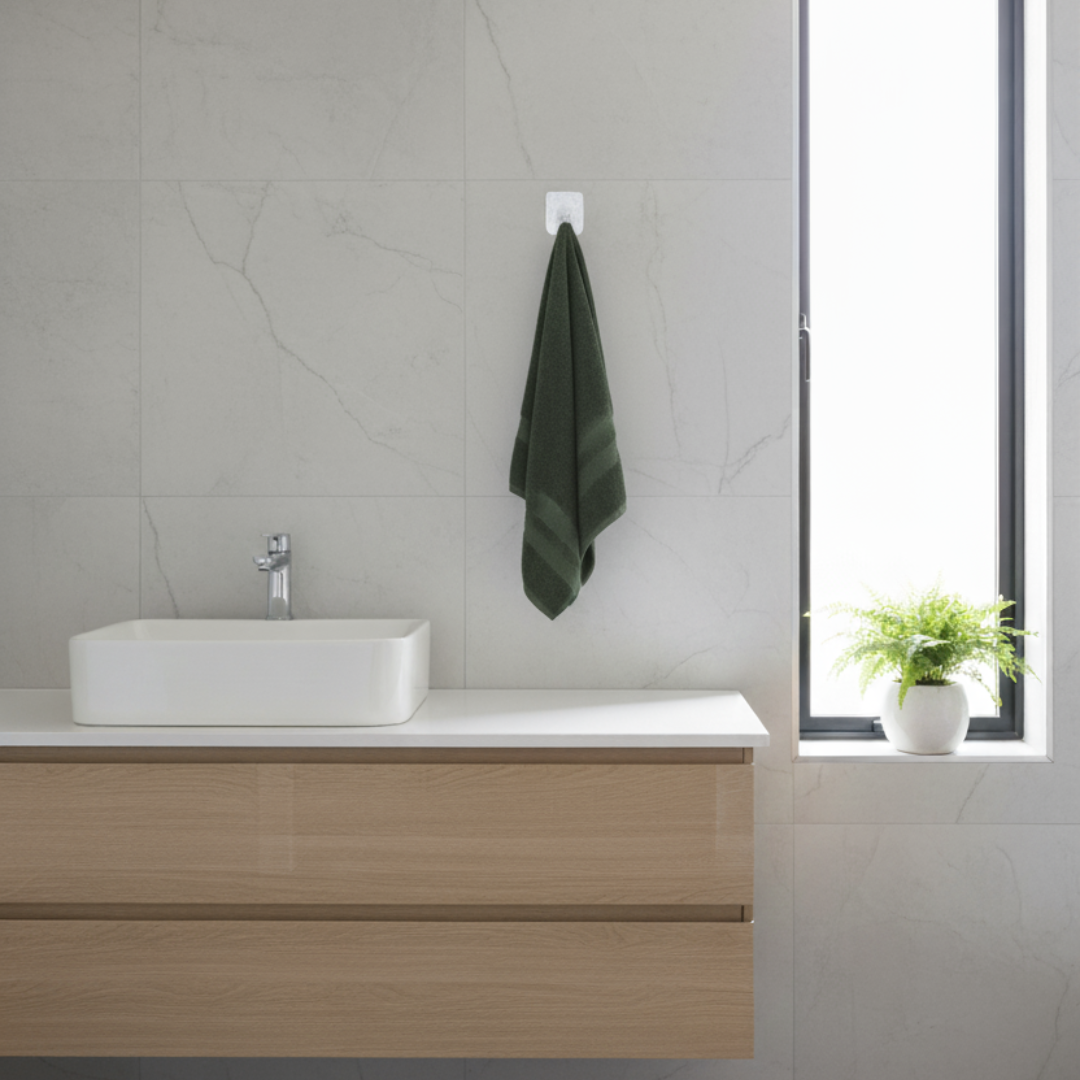 Ultra-Soft, Highly Absorbent Forest Green Hand Towel for Modern Bathroom Vanity and Decor