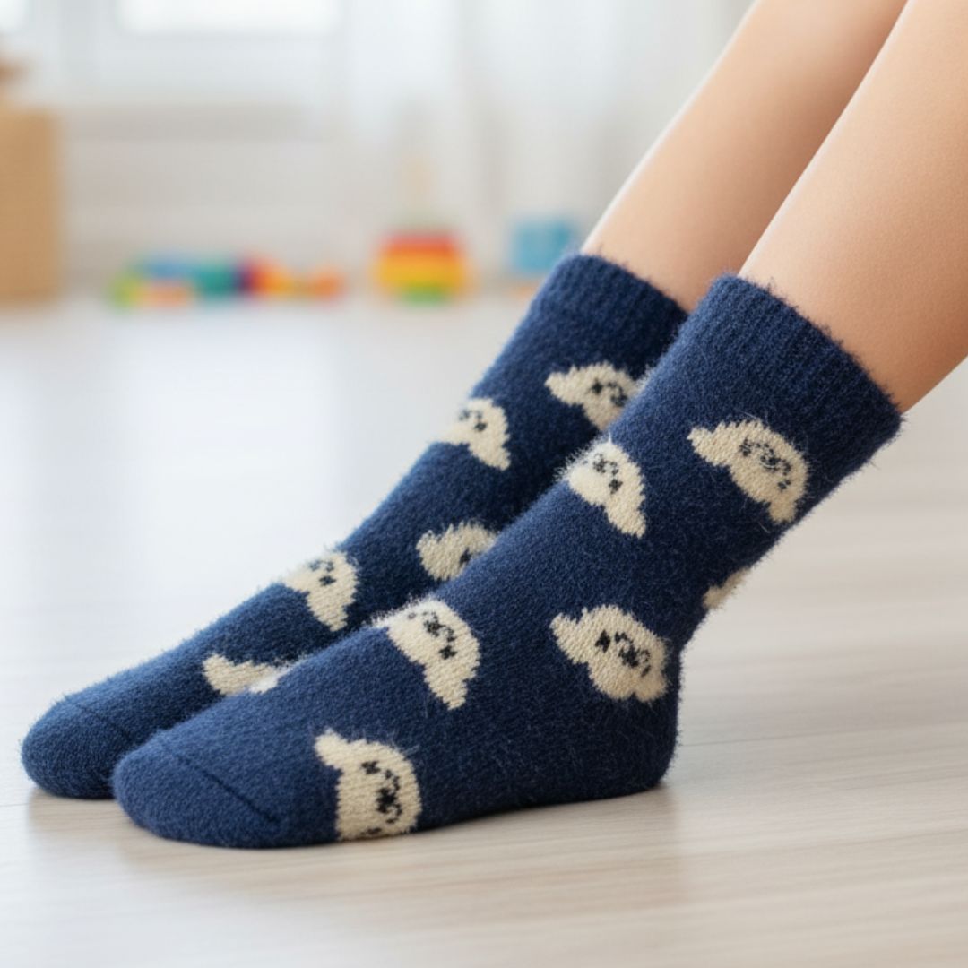 5-Pack Kids Winter Socks | Ultra-Soft Critter Fuzzy Socks Gift Set - Image 5