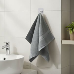 Highly Absorbent Charcoal Grey Cotton Hand Towel for Modern Bathrooms and Powder Rooms