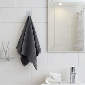 Ultra-Soft & Absorbent Charcoal Grey Hand Towel for Modern, High-Contrast Bathrooms