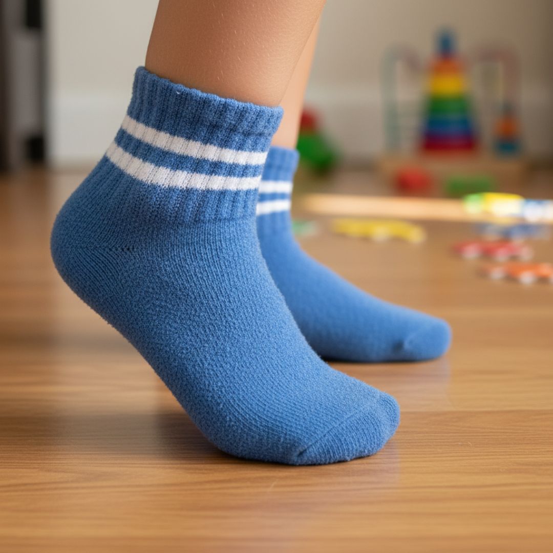 5-Pack Classic Striped Kids Socks | Ribbed Crew Socks for Boys & Girls - Image 6