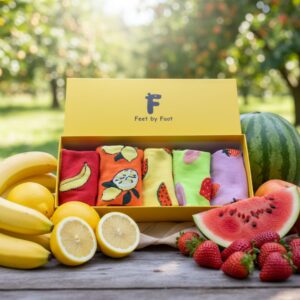 Fruit Pattern Ankle Socks Gift Box (5 Pairs)