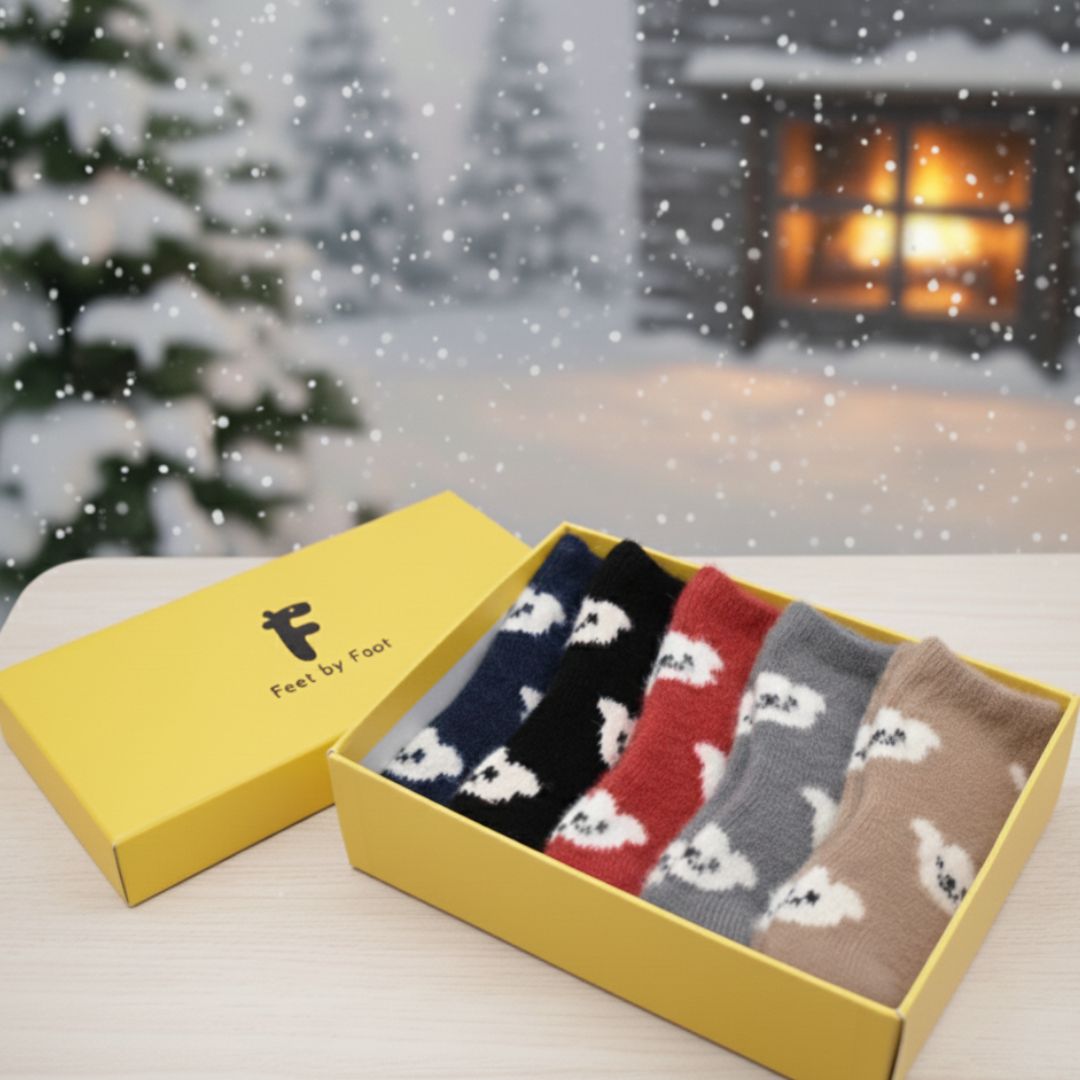 5-Pack Kids Winter Socks | Ultra-Soft Critter Fuzzy Socks Gift Set