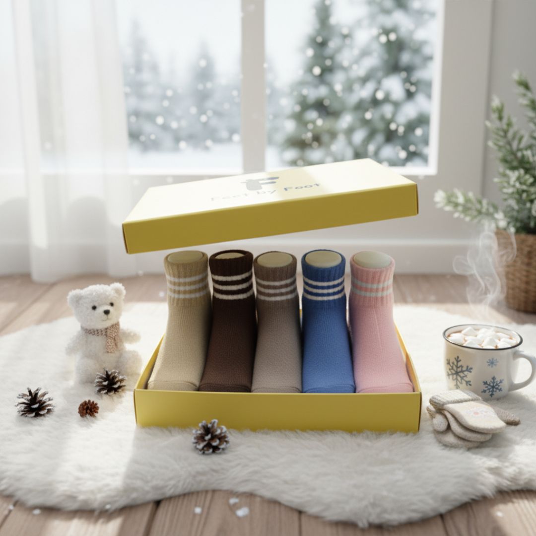 5-Pack Classic Striped Kids Socks | Ribbed Crew Socks for Boys & Girls