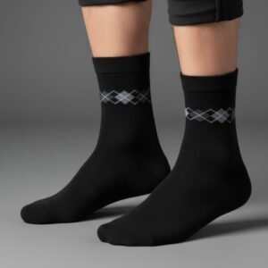 Men's Black Cotton Ankle Socks Soft Breathable Comfort Fit