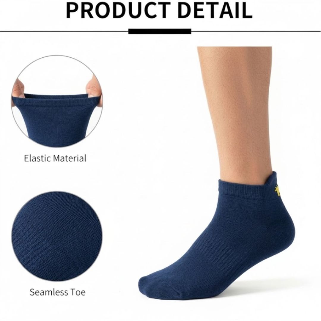 Classic Ankle Length Antimicrobial Cotton Socks